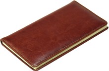 Книжка телефонная карманная, Malaga, натуральная кожа, коричневый