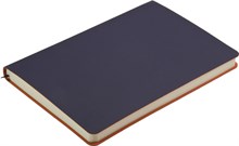 Ежедневник недатированный А5 Touch синий темный/оранжевый в гибкой обложке 