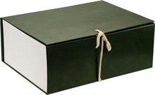Короб архивный 240х180х330 мм с завязками бумвинил зеленый