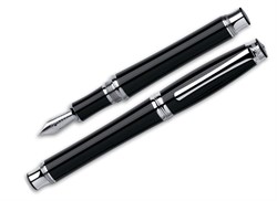 Ручка перьевая Signum Solare Nero CT, перо золото 18К