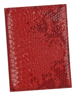 Бумажник водителя Triumf натуральная кожа отделка Croco красный