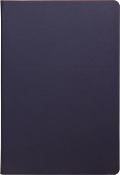 Ежедневник недатированный А5 Touch синий темный/оранжевый в гибкой обложке 