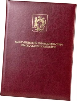 Папка адресная А4 Rich бордовый с тиснением