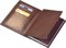 Обложка для паспорта с отделениями для кредитных карт Pluto, натуральная кожа, коричневый
